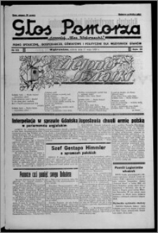 Głos Pomorza : dawniej "Głos Wąbrzeski" : pismo społeczne, gospodarcze, oświatowe i polityczne dla wszystkich stanów 1939.05.27, R. 21, nr 62