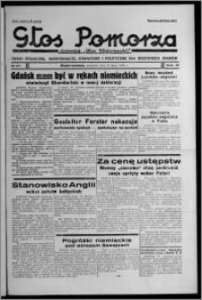 Głos Pomorza : dawniej "Głos Wąbrzeski" : pismo społeczne, gospodarcze, oświatowe i polityczne dla wszystkich stanów 1939.07.13, R. 21, nr 81