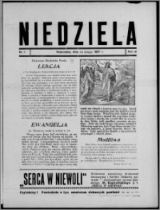Niedziela : [dodatek "Głosu Pomorza i Ziemi Warszawskiej"] 1937.02.14, R. 18, nr 7