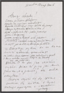 List Jerzego Kiersnowskiego do Leszka Malinowskiego
