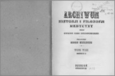 Archiwum Historii i Filozofii Medycyny 1928 t.8 z.1