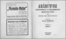 Archiwum Historii i Filozofii Medycyny 1930 t.10 z.1