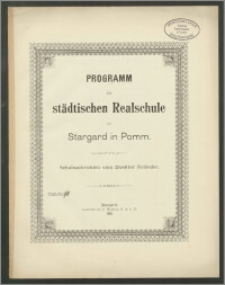 Programm der städtischen Realschule zu Stargard in Pomm. 1905