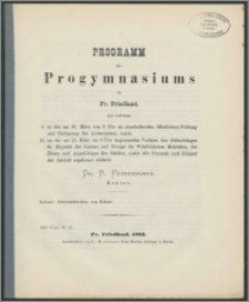 Programm des Progymnasiums zu Pr. Friedland
