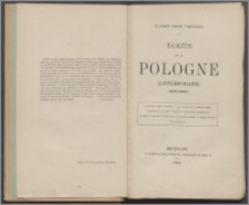 Écrits sur la Pologne contemporaine (1862-1864)