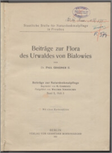 Beiträge zur Flora des Urwaldes von Bialowies