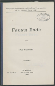 Faust’s Ende