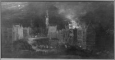 Gdańsk. Muzeum Narodowe. Bartłomiej Milwitz, obraz „Pożar na Długim Targu”