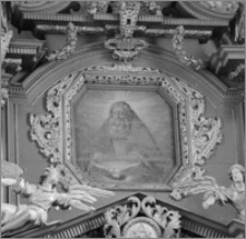 Koprzywnica. Kościół pocysterski św. Floriana. Ołtarz główny. Obraz „Bóg Ojciec”