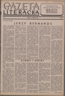 Gazeta Literacka : dodatek miesięczny "Gazety Niedzielnej" 1950, R. 1 nr 1