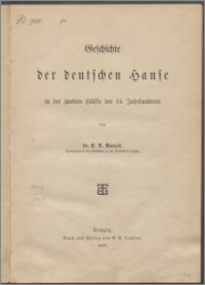 Geschichte der deutschen Hanse in der zweiten Hälfte des 14. Jahrhunderts