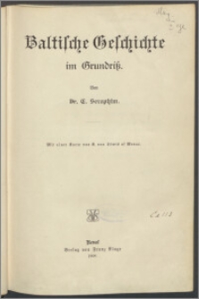 Baltische Geschichte im Grundriß