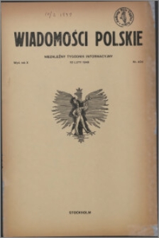 Wiadomości Polskie 1949.02.10, R. 10 nr 5 (404)