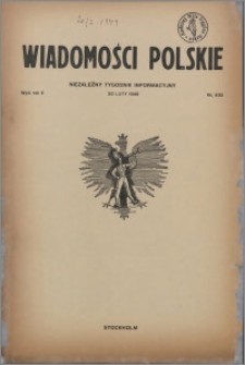 Wiadomości Polskie 1949.02.20, R. 10 nr 6 (405)