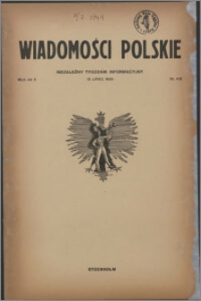 Wiadomości Polskie 1949.08.01, R. 10 nr 19 (418)