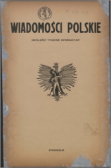 Wiadomości Polskie 1949.12.01, R. 10 nr 30 (429)