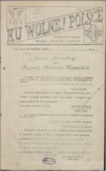 Ku Wolnej Polsce : codzienne pismo Brygady Strzelców Karpackich 1940.08.25, nr 1