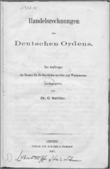 Handelsrechnungen des Deutschen Ordens