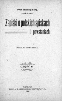 Zapiski o polskich spiskach i powstaniach. Cz. 2