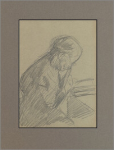 Henryka Haniszewska (ciotka artysty) czytająca w Kalwarii