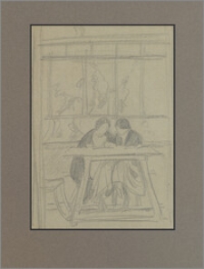 Lektura w kalwaryjskiej altanie (żona Irena i jej siostra Maryla)