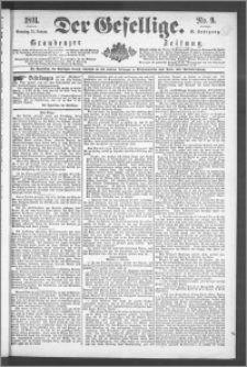 Der Gesellige : Graudenzer Zeitung 1891.01.11, Jg. 65, No. 9