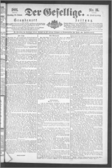 Der Gesellige : Graudenzer Zeitung 1891.01.20, Jg. 65, No. 16