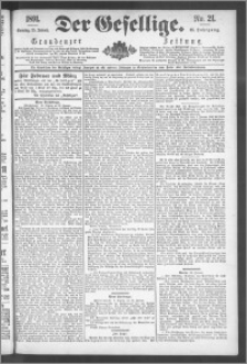 Der Gesellige : Graudenzer Zeitung 1891.01.25, Jg. 65, No. 21