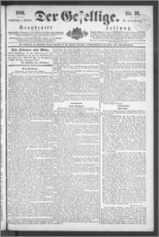 Der Gesellige : Graudenzer Zeitung 1891.02.05, Jg. 65, No. 30
