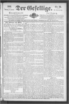 Der Gesellige : Graudenzer Zeitung 1891.02.10, Jg. 65, No. 34