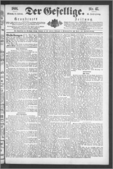 Der Gesellige : Graudenzer Zeitung 1891.02.25, Jg. 65, No. 47