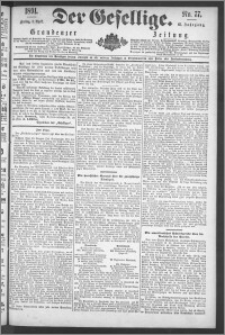 Der Gesellige : Graudenzer Zeitung 1891.04.03, Jg. 65, No. 77