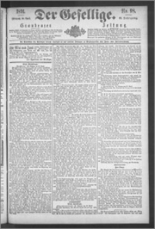 Der Gesellige : Graudenzer Zeitung 1891.04.29, Jg. 65, No. 98