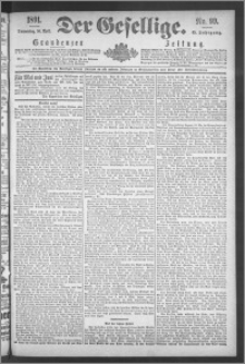 Der Gesellige : Graudenzer Zeitung 1891.04.30, Jg. 65, No. 99