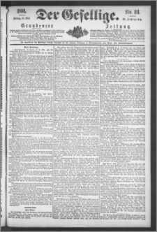 Der Gesellige : Graudenzer Zeitung 1891.05.15, Jg. 65, No. 111