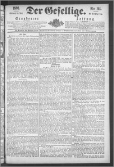 Der Gesellige : Graudenzer Zeitung 1891.05.20, Jg. 65, No. 114