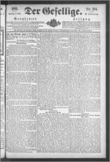 Der Gesellige : Graudenzer Zeitung 1891.05.31, Jg. 65, No. 124