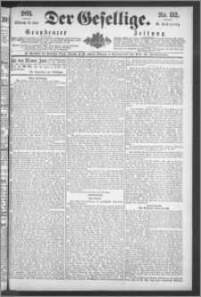 Der Gesellige : Graudenzer Zeitung 1891.06.10, Jg. 65, No. 132