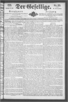 Der Gesellige : Graudenzer Zeitung 1891.07.26, Jg. 66, No. 172