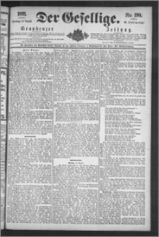 Der Gesellige : Graudenzer Zeitung 1891.08.16, Jg. 66, No. 190