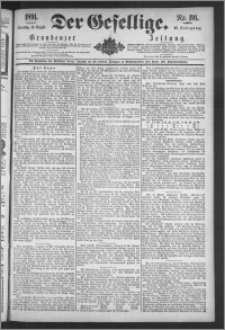 Der Gesellige : Graudenzer Zeitung 1891.08.18, Jg. 66, No. 191
