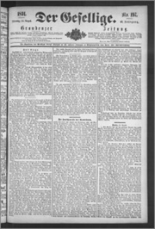Der Gesellige : Graudenzer Zeitung 1891.08.25, Jg. 66, No. 197