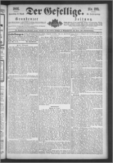 Der Gesellige : Graudenzer Zeitung 1891.08.27, Jg. 66, No. 199