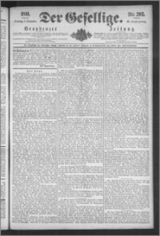Der Gesellige : Graudenzer Zeitung 1891.09.01, Jg. 66, No. 203