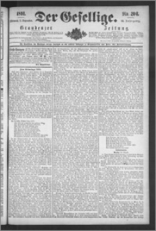 Der Gesellige : Graudenzer Zeitung 1891.09.02, Jg. 66, No. 204