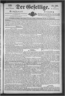 Der Gesellige : Graudenzer Zeitung 1891.09.04, Jg. 66, No. 206
