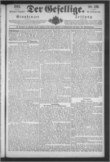 Der Gesellige : Graudenzer Zeitung 1891.09.09, Jg. 66, No. 210