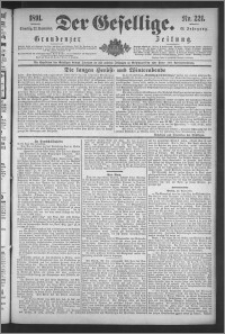 Der Gesellige : Graudenzer Zeitung 1891.09.22, Jg. 66, No. 221
