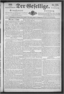 Der Gesellige : Graudenzer Zeitung 1891.09.24, Jg. 66, No. 223