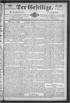 Der Gesellige : Graudenzer Zeitung 1891.09.26, Jg. 66, No. 225